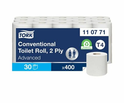 Tork Traditioneel Toiletpapier Advanced 2-laags, 400vel T4