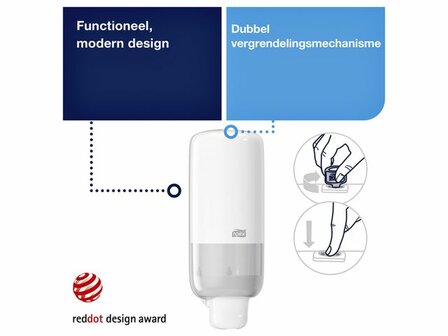 Tork S4 Foam Zeepdispenser Wit: Hygi&euml;nische Dosering &amp; Stijlvol Design