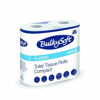 Bulkysoft Toiletpapier Cellulose Pak: 40rol x 400vel 2 laags