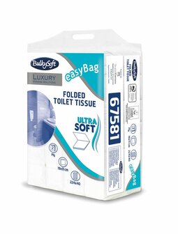 Bulkysoft Bulkpack Toiletpapier Velletjes 2 Lgs. 224x40vel. (8960 stuks)