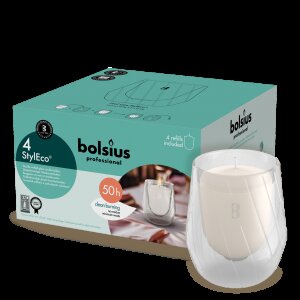 Bolsius Professional Styleco Houder Transparant 4 stuks