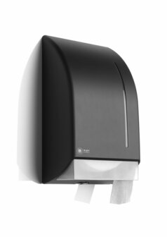 Black Satino Jumbo Toiletroldispenser Zwart