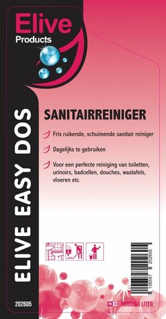 Elive Easy Dos Doseerflacon Sanitairreiniger 6 x 1 liter