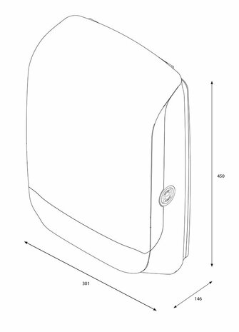 Katrin M zwarte handdoekdispenser - functioneel, alle Katrin vouwpapiertypes