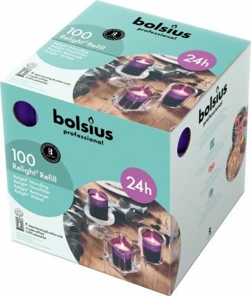 Bolsius Refills Relight Paars (100 stuks)