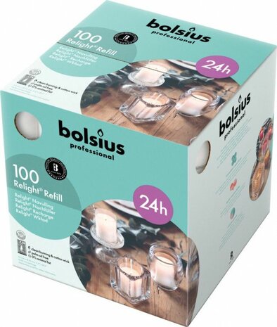 Bolsius Refills Relight Transparant (100 stuks)